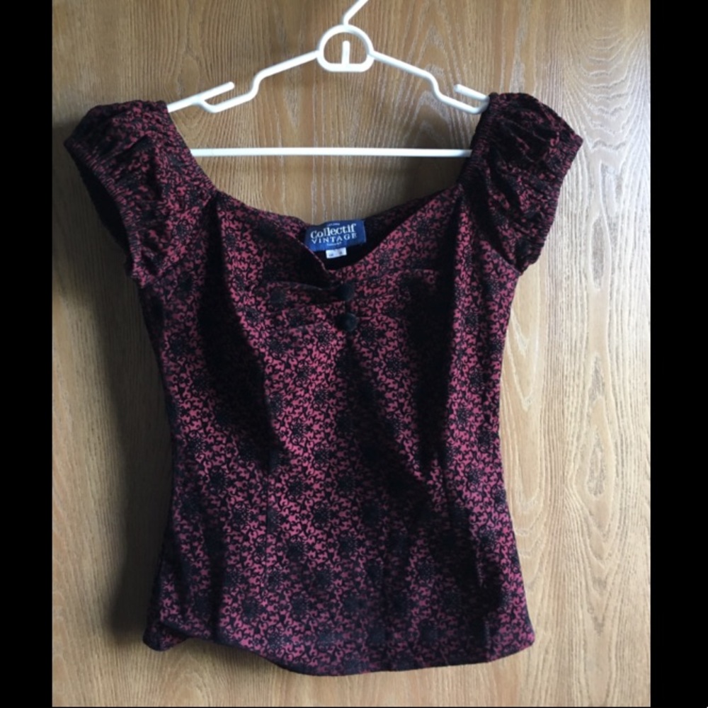 Fitted floral ModCloth top